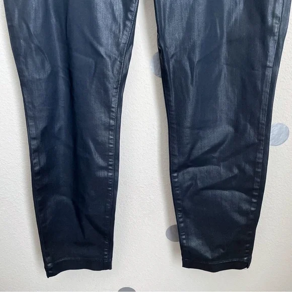 Divine Rights of Denim Skinny Ankle Crop Coated Denim Jeans - Picture 4 of 8